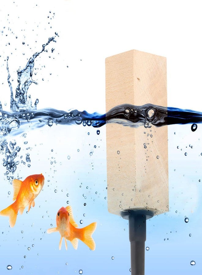 Moofey 2 PCS Aquarium Wood Air Stones, Wooden Fish Tank Bubbler Stones, Air Bubble Diffuser for Pond, Hydroponic, Circulation System - Image 4